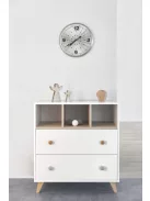 Faktum Colette Fehér 120x60-as babaágy - fehér+komód+toldalék+2 osztású szekrény (7 doboz)