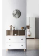 Faktum Colette Fehér 120x60-as babaágy - fehér+komód+toldalék+2 osztású szekrény (7 doboz)