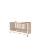 Faktum FLIP White  White & Oak átalakítható 140-es babaágy - fehér +komód+toldalék (5 doboz)