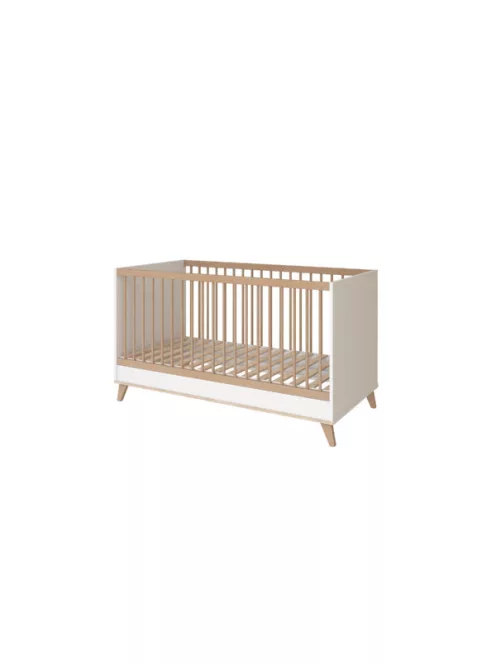 Faktum FLIP White & Oak 120-as babaágy +komód+2 osztású szekrény (6 doboz)