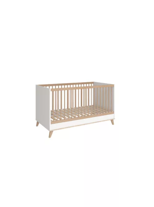 Faktum FLIP White & Oak 120-as babaágy +komód+2 osztású szekrény (6 doboz)