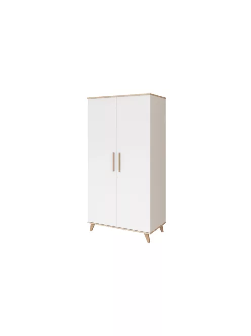 Faktum FLIP White & Oak 120-as babaágy +komód+2 osztású szekrény (6 doboz)
