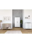 Faktum FLIP White & Oak 120-as babaágy +komód+2 osztású szekrény (6 doboz)