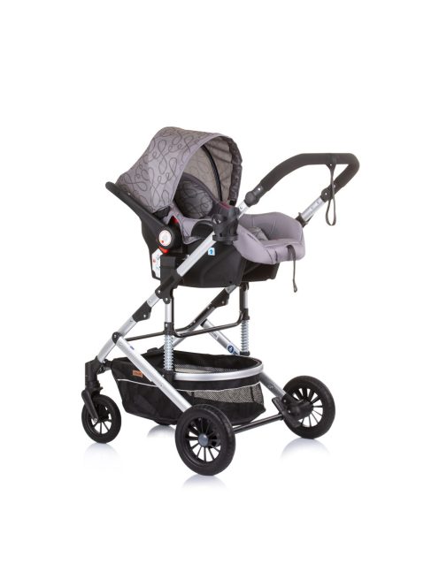 Chipolino Estelle babakocsi mózessé alakítható sport résszel + autóshordozó 0-13kg - Glacier