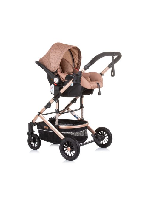 Chipolino Estelle babakocsi mózessé alakítható sport résszel + autóshordozó 0-13kg - Sand