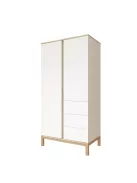 Faktum Loop White&Oak Átalakítható 140-es babaágy  - fehér+komód+toldalék+2 osztású szekrény  (8 doboz)