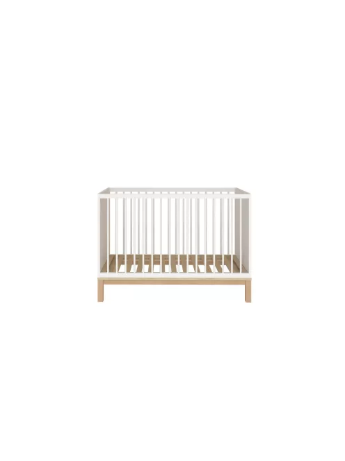 Faktum Loop White&Oak Átalakítható 140-es babaágy  - fehér+komód+toldalék+2 osztású szekrény  (8 doboz)