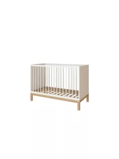   Faktum Loop White&Oak 120-as babaágy - fehér+komód+toldalék+3 osztású szekrény (9 doboz)