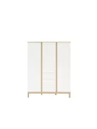 Faktum Loop White&Oak 120-as babaágy - fehér+komód+toldalék+3 osztású szekrény (9 doboz)
