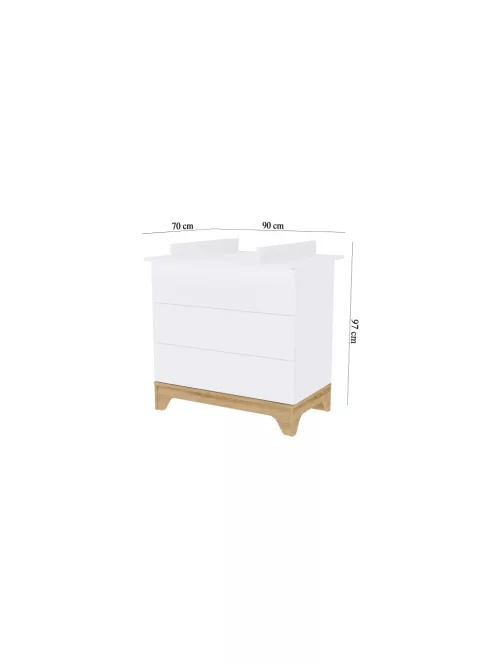 Faktum LUMINA White 120-as babaágy - fehér+komód+toldalék (4 doboz)