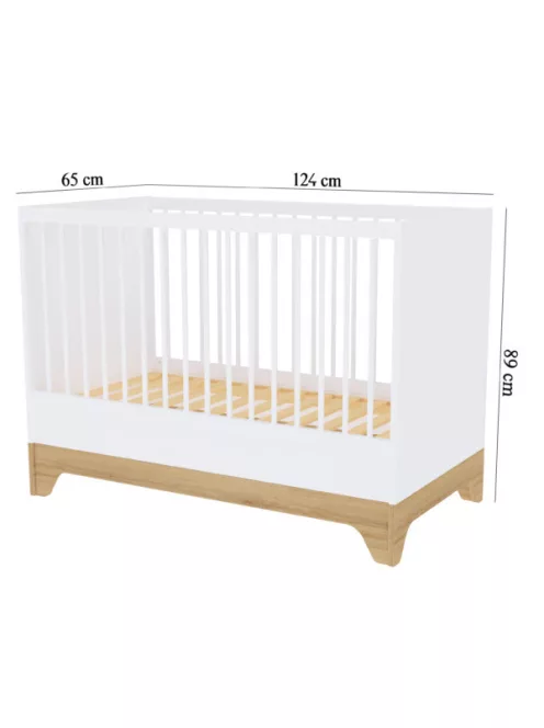 Faktum LUMINA White 120-as babaágy - fehér+komód+toldalék (4 doboz)