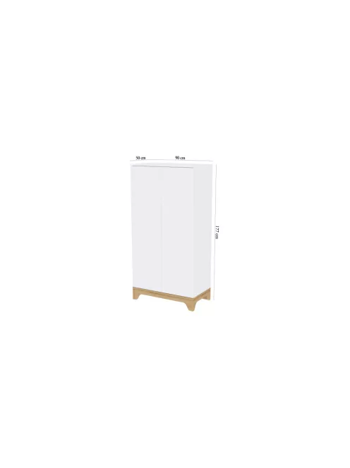 Faktum LUMINA White 120-as babaágy - fehér+komód+toldalék+2 osztású szekrény (7 doboz)