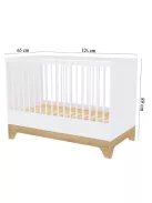 Faktum LUMINA White 120-as babaágy - fehér+komód+toldalék+2 osztású szekrény (7 doboz)