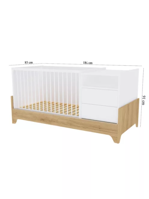 Faktum LUMINA White Kombi babaágy  - fehér+3 osztású szekrény (9 doboz)