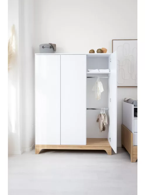 Faktum LUMINA White Kombi babaágy  - fehér+3 osztású szekrény (9 doboz)