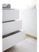 Faktum LUMINA White Átalakítható 140-es babaágy - fehér+komód+toldalék+2 osztású szekrény (8 doboz)