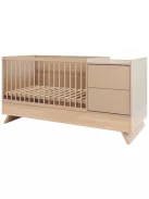Faktum SIENNA Cappuccino Kombi babaágy (3 doboz)+ 3 osztású szekrény+falipolc (9 doboz)