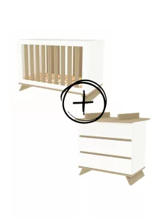   Faktum Sienna White 120-as babaágy - fehér+komód (toldalékkal) (4 doboz)