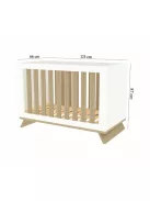 Faktum Sienna White 120-as babaágy - fehér+komód (toldalékkal) (4 doboz)