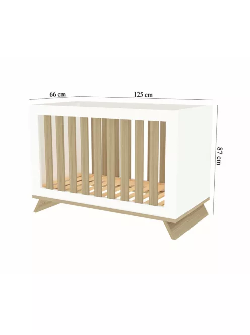 Faktum Sienna White 120-as babaágy - fehér+komód (toldalékkal) (4 doboz)