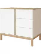 Faktum Loop White&Oak Komód (2 doboz) - fehér