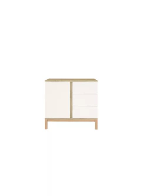 Faktum Loop White&Oak Komód (2 doboz) - fehér