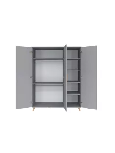 Faktum FLIP Grey 3 osztású szekrény (5 doboz) - Szürke