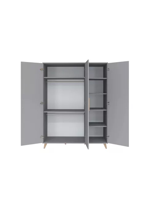 Faktum FLIP Grey 3 osztású szekrény (5 doboz) - Szürke