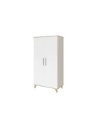 Faktum FLIP White & Oak 2 osztású szekrény (3 doboz) - fehér