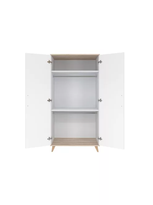 Faktum FLIP White & Oak 2 osztású szekrény (3 doboz) - fehér