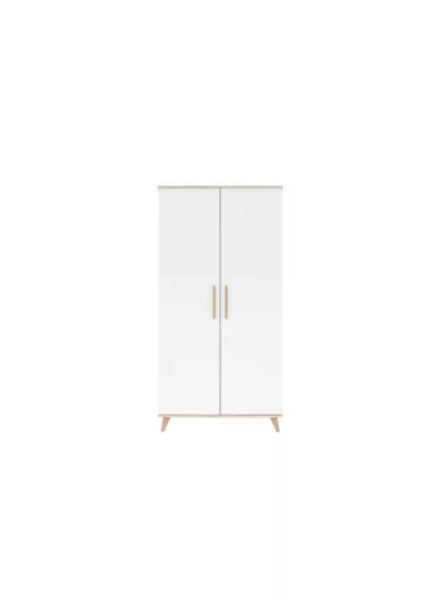 Faktum FLIP White & Oak 2 osztású szekrény (3 doboz) - fehér