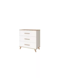 Faktum FLIP White & Oak komód (2 doboz) - fehér