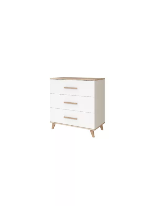 Faktum FLIP White & Oak komód (2 doboz) - fehér