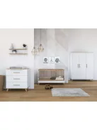 Faktum FLIP White & Oak komód (2 doboz) - fehér
