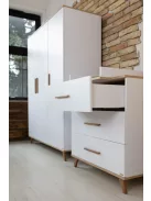 Faktum FLIP White & Oak komód (2 doboz) - fehér