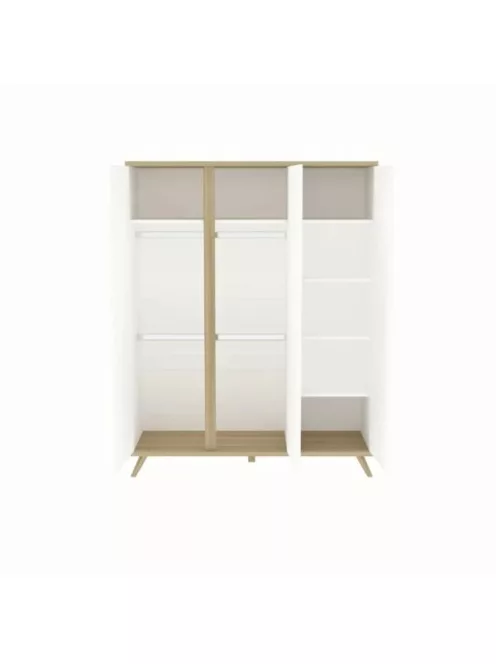 Faktum Sienna White 3 osztású szekrény (5 doboz) - fehér