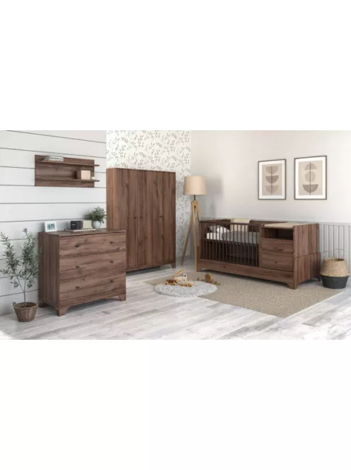 Faktum Nest Walnut 3 osztású szekrény (5 doboz) - mogyoró