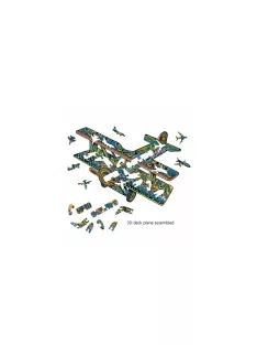 Eureka - Fa puzzle – Kétfedelü repülőgép (FSC-wood)