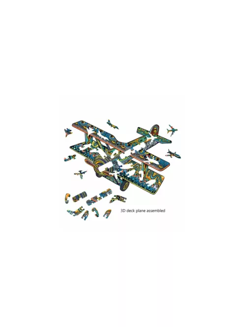 Eureka - Fa puzzle – Kétfedelü repülőgép (FSC-wood)