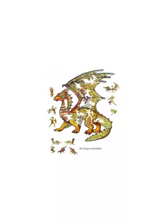 Eureka - Fa puzzle – Sárkány (FSC-wood)