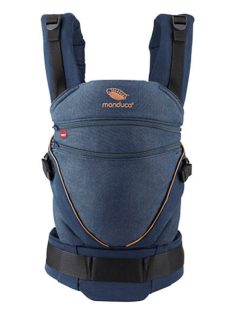 Manduca XT babahordozó biopamut Denimblue-Toffee