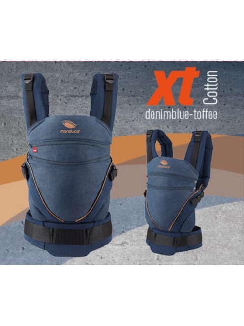 Manduca XT babahordozó biopamut Denimblue-Toffee