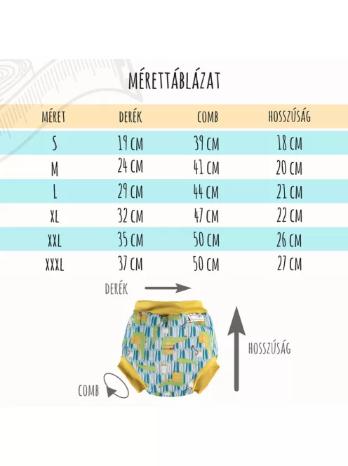 Pop-in úszópelenka Charles & Erin, krokodilos - Méret XXL