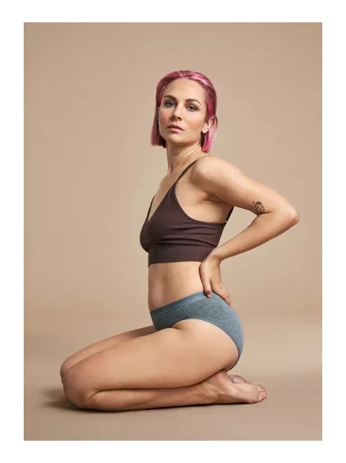 Imse menstruációs bugyi erős vérzéshez - grey melange (L)