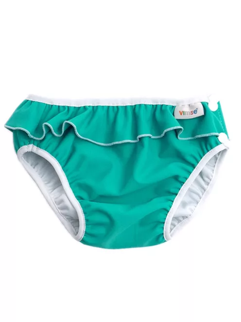 Vimse úszópelenka - fodros Crayon Green - L