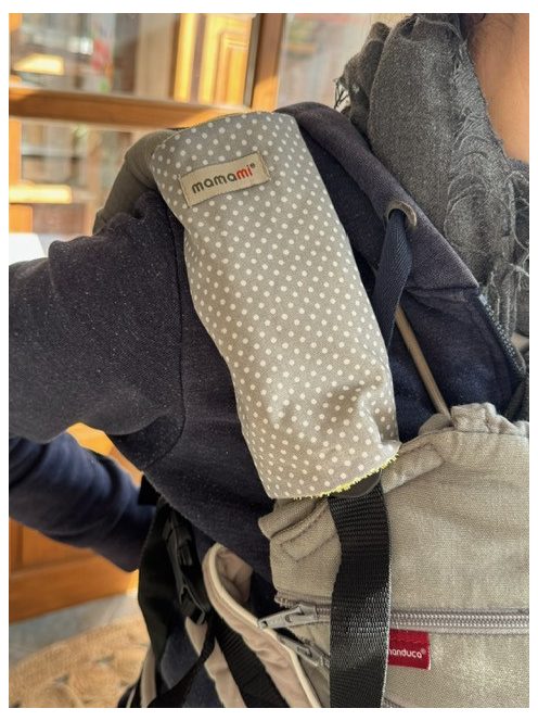 Mamami pántvédő kétoldalas hordozóra - szürke pöttyös