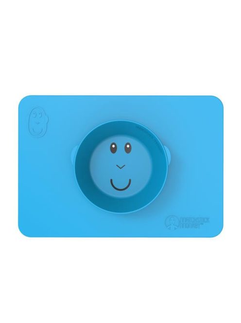 Matchstick Monkey Makihami - Csúszásmentes szilikon alátét + tányér 2:1 - kék