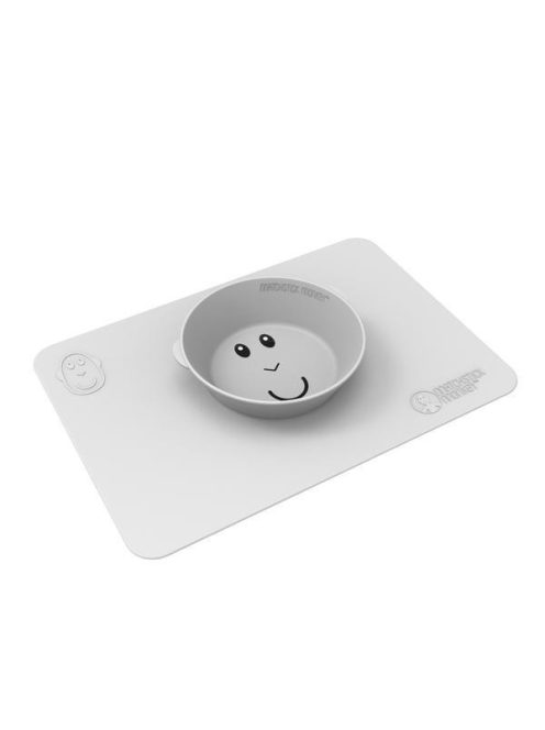 Matchstick Monkey Makihami - Csúszásmentes szilikon alátét + tányér 2:1 - szürke