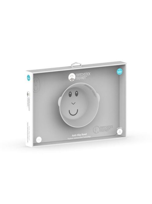 Matchstick Monkey Makihami - Csúszásmentes szilikon alátét + tányér 2:1 - szürke