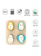 Matchstick Monkey Állatos formabeillesztő fa puzzle